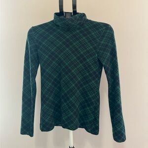 Uniqlo Blue and Green Turtleneck Sweater